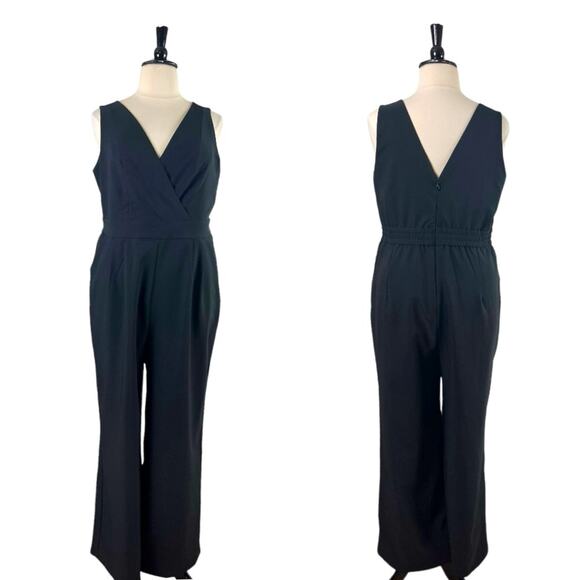 Torrid Jumpsuit Wrap Top V-neck Sleeveless Black Wide Leg Women’s Plus Size 14 - Picture 11 of 11